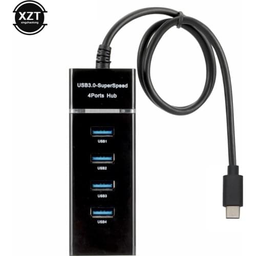 4 Ports USB C HUB 3.0 Type-c Splitter High Speed Data Transfer Adapter For Macbook iMac Phone PC Computer Accessories USB-C Hub