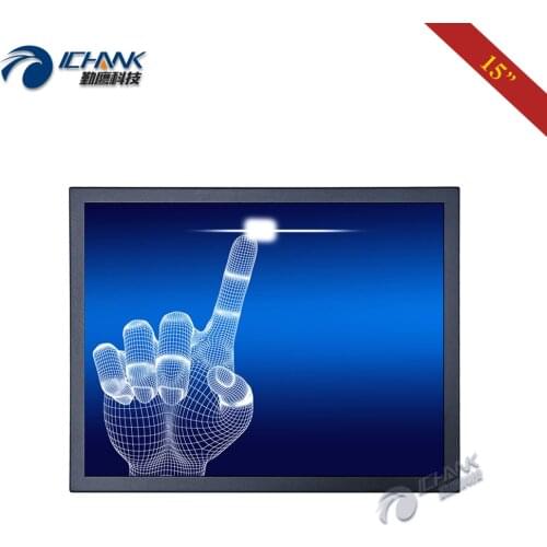ZB150TC-59R/15" inch 1024x768 Wall Mount Metal Shell Touch Display/15" inch HDMI Industrial Four Wire Resistive Touch PC Monitor