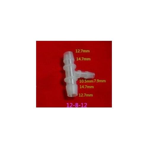 12-8-12 plastic reducing tee joint hose connection plastic nipple pipe connectors