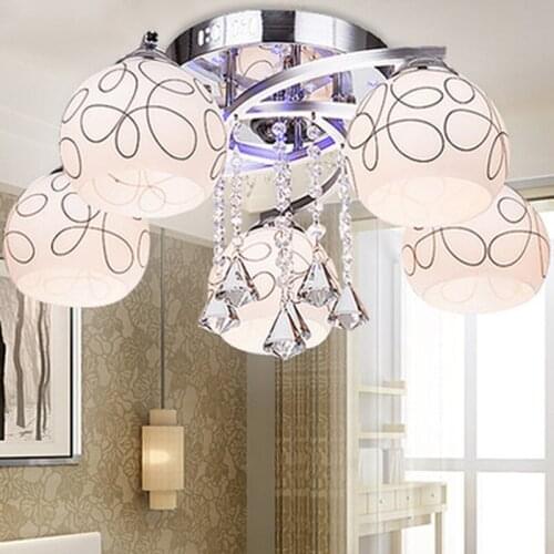 Modern Simple Living Room Frosted Glass Dimmable Led Chandelier Lustre De Cristal Ceiling Chandelier For Bedroom