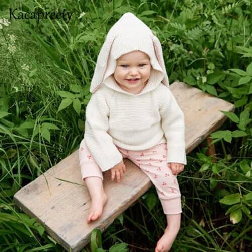 Baby sweater autumn cotton knitting long sleeve bunny design pullovers for infant newborn kids sweater thick winter outwear