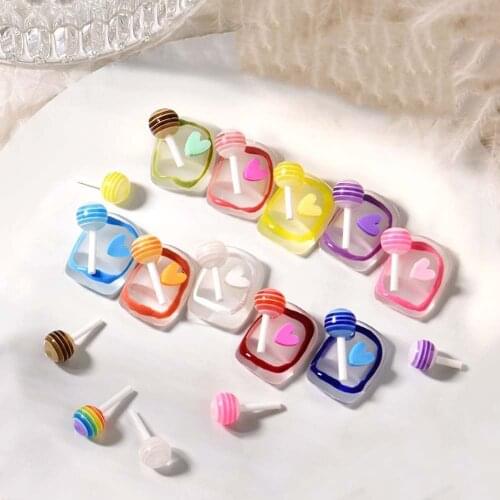 Lollipop Nail Art Jewelry Summer Color Mixed Mini Lovely Cartoon Candy Nail Art Decoration