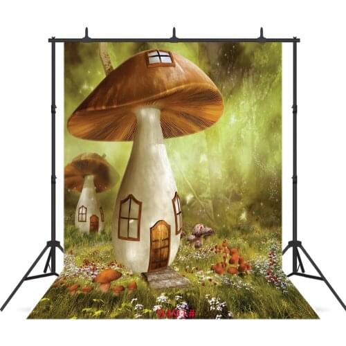 Fairy Tale Mushroom Vinyl Photographic Background For Children Baby New Born Portrait Backdrop Photocall Studio Photo Shoot