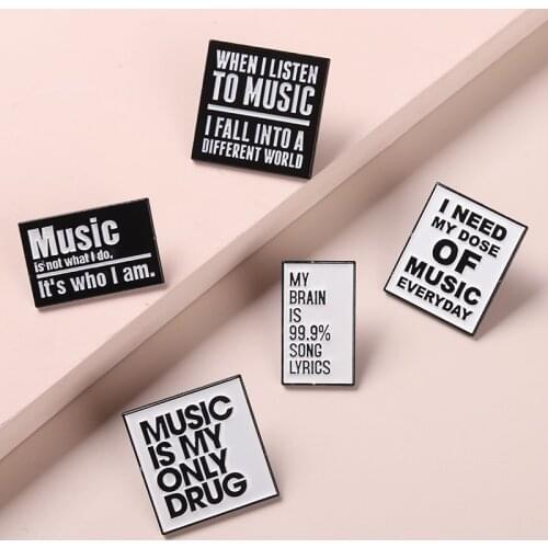 Funny Letter Saying Enamel Pins Quotes Metal Brooches Collar Backpack Clothes Lapel Pin Jewelry Gifts for Fans Friends Wholesale