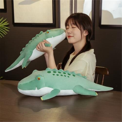 3D simulation Oreiller poupée crocodile plush animal crossing toys crocodile pillow doll amphibious animal doll decoration gifts