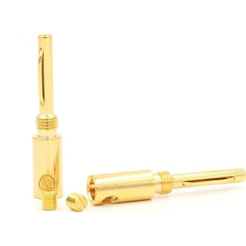 50Pcs Brass Gold plated Banana Plugs for Speaker Cable