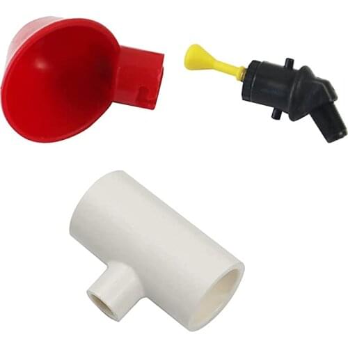 Automatic Chicken Quail Drinker Chicken Waterer Bowl with Yellow Nipple Farm Poultry Drinking Water System