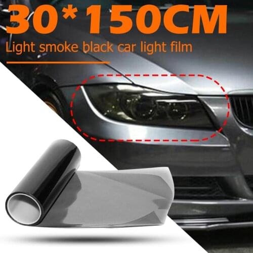 30x150cm Car Stickers Light Smoke Black Car Tint Film Vinyl Sticker for Taillights Headlights Instrument Panels Fog Lights