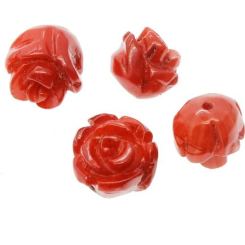 Flower coral loose beads DIY jewelry for necklace or rings sold per pc whosale price
