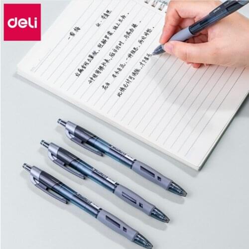 Deli High Quality Gel Pen 48pcs 0.5mm Black Red Ink Gel Pens Korea Stationery Student Writing Supplies School Office Signing Pen