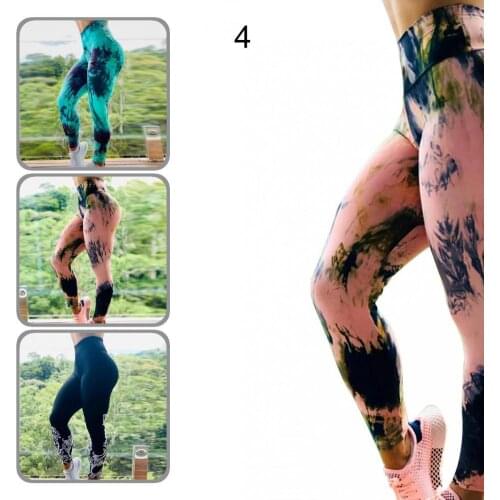 Long Fashion Tie Dye Print Fitness Leggings Women Yoga Leggings High Elastic Activewear