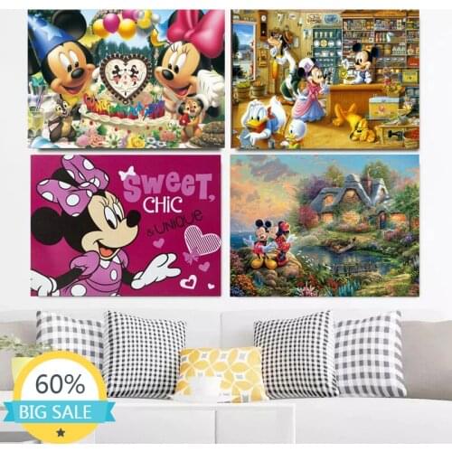 Donald Duck & Lilo & Stitch Canva Painting Wall Art Disney Posters Abstract Prints Cute Pictures for Kids Living Room Home Decor