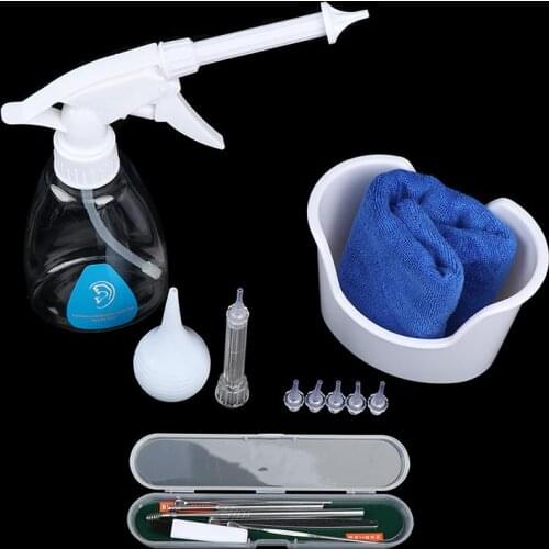10Pcs Cleaning Tips Cap Bulb Syringe US Ear Cleaner Bottle With Sprayer Ear Wax Removal Ear Irrigation Washer Bottle