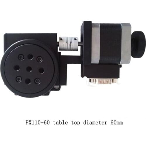 PX110-60 Electric Rotating Machine Optical Rotating Platform Motorized Rotation Stage 60mm bearing scale Y