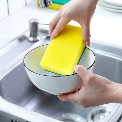 Dish-Washing Sponge Scouring Pad Oil-Free Silicon Carbide Sponge Wipe Cleaning Pan Kitchen Dishcloth Bowl Brushing Appliance