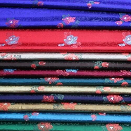 Chinese silk Brocade jacquard weave fabric Mongolia Robe cloth DIY bag Book cover Performance clothes 26