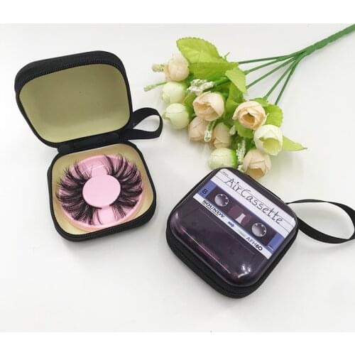 Creative Lash Packaging Retro Mini Zipper Hard Plastic Empty Eyelash Box Cute Mink Eyelash Case