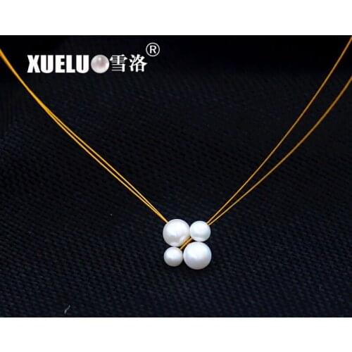 XUELUO 2018 Newest Fashion Natural Round Genuine Real Cultured Freshwater Torques Choker Pearl Necklace for lady