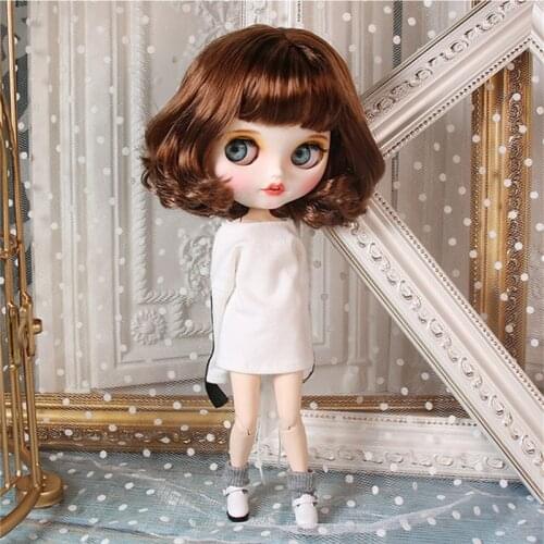 ICY DBS Blyth Doll For Series No.BL9158 Brown hair Pouting Mouth with teeth Carved lips Matte face Joint body 1/6 bjd
