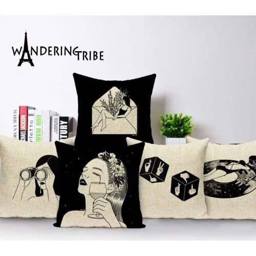Square colorful Home Cushion Decorative soft seat car Covers linen zebra fashion modern fresh suit cushion Character pillowcase