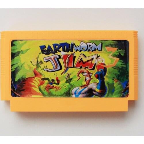 Best Sale New Arrival Earthworm Jim 3 High Quality 8 Bit 60 Pins Game Cartridge