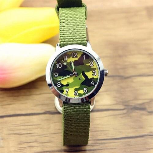 Fashion gift boys outdoor sports camouflage army watch cute kids and girls luminous hands high quality quartz Dibujos de reloj