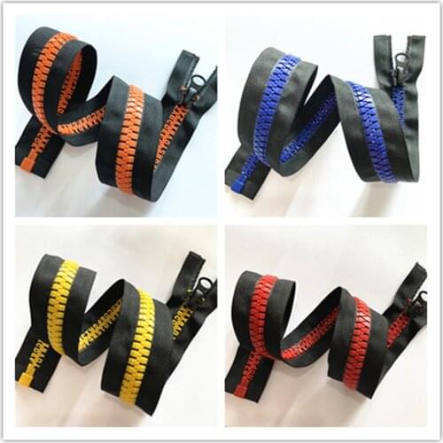 1-10Pcs Letters Teeth 8# Resin Open Tail Garment Zipper 50/55/60/65/70Cm