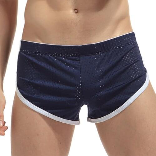 Mens Boxer Shorts Mesh Ice Silk Sexy Underwear Breathable Boxershorts Sleep Bottoms Cueca Panties Slip Homme Trunks Plus Size
