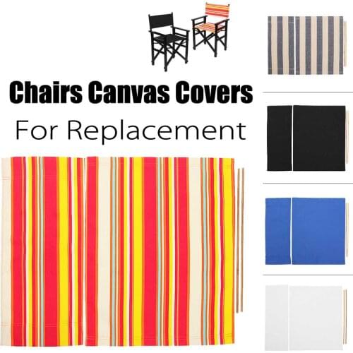 Outdoor Replacement Canvas Directors Chairs Cover Stool Protector Chairs Canvas Covers Simple Solid Seat Covers Set Home Garden