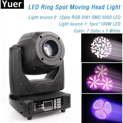 4Pcs/Lot DMX512 200W RGB 3in1 Ring Moving Head Light 3 Prism High Brightness DJ Bar Party Club Disco Steage Christmas Lights