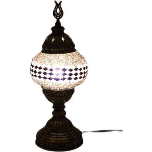 TÜRK mozaik masa lambası vintage art deco el işi lamparas de mesa mozaik cam romantik yatak ışığı lamparas con mosaicos