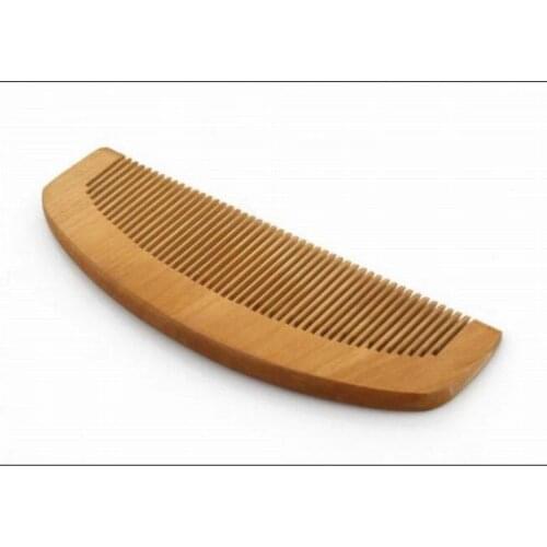 Wholesale Haircare 13CM travel anti-static natural wooden comb healthy peach wooden comb massage scalp for detangle hair styling