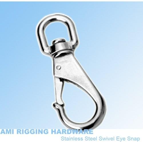 Swivel Spring Hook 3# 7/8" 22*117 Eye Boat Snap Stainless Steel 316 Marine Grade Hardware Rigging Hardware