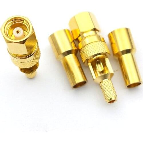 20pcs/50pcs SMC Female Jack Straight Crimp For RG174 RG179 RG316 RG188 Cable adapter