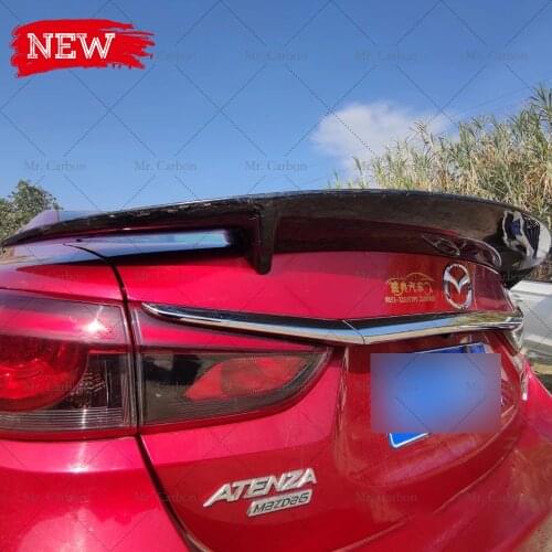CARBON WING FOR MAZDA 6 ATENZA RT STYLE CARBON FIBER SPOILER TRIM BODY KIT TUNING PART FOR ATENZA FRP TRUNK LIP DUCKTAIL RACING