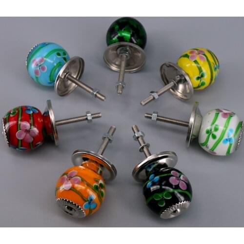 1x Hand-crafted Solid Glass Cabinet Knob, Furniture Decorative Hardware drawer pulls and knobs, decorative vanity, kitchen pulls