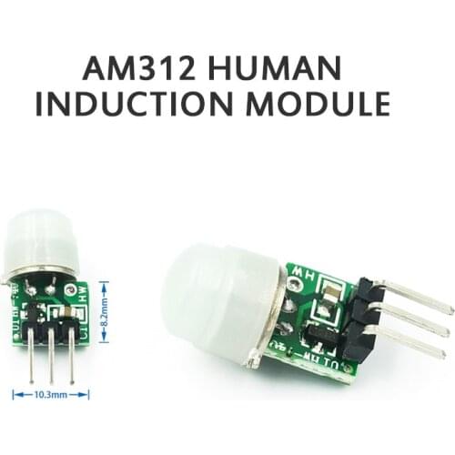 1pcs DC 2.7-12 V 5PCS Mini IR Pyro-elektrische Infrarood PIR Motion Sensor Human Automatische Detector Module AM312 Sensor Smart