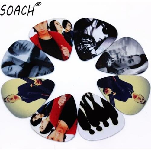SOACH 10pcs 0.71mm Hot sale Boys high quality two side earrings pick DIY design Guitar Accessories pick guitar picks