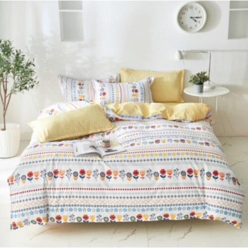 4PCS 2021 New Warm And Comfortable Small Fresh Pastoral Style Series Small Floral Student Bed Linen Bedding 4Pcs