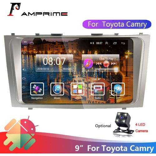 AMPrime 2din Android Car Radio 2.5D 9inch Multimedia Player For Toyota Camry 08 09 10 11 Navigation gps Wifi Audio Stereo Camera