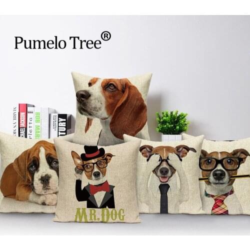 Beagle Puppy Cushion Covers Dog Cushions New Home Decor Pillow Cover Animal Throw Pillows Cases Decorative Cushions Case