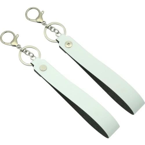 FREE SHIPPING New 50pcs/lot Blank Key Chain Pendant Wrist Rope Key Ring for Sublimation Transfer Printing