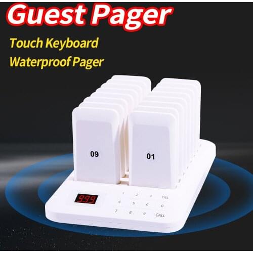 Wirelesslinkx Wireless Calling Restaurant Pager Guest Queue Dining Hall Paging System for Food Court Barber Cafe Coffee Shop