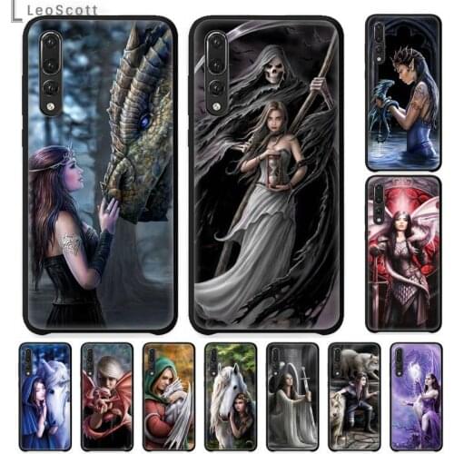 ANNE Dragon unicorn fantasy art Phone Case For Huawei honor Mate P 9 10 20 30 40 Pro 10i 7 8 a x Lite nova 5t Cover Funda