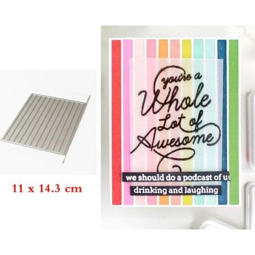 Color Block Stripes Die Cutting Dies Metal Stencils for DIY Scrapbooking Paper Craft Making Decoration Handmade Embossing Newest