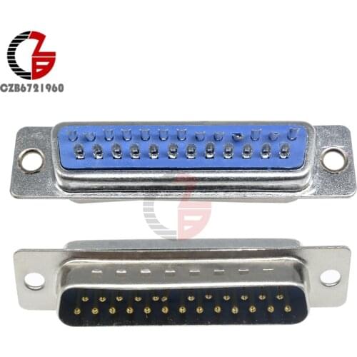 D-SUB DB25 Male Connector Serial Cable Extended Adapter 25 Pin DB25F Male Converter DB25