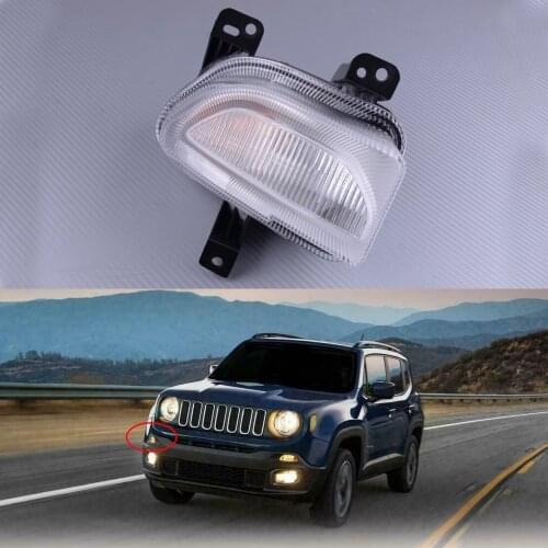 DWCX Car Right LED Daytime Driving Running Fog Turn Signal Light Lamp Daylight DRL 12V Fit for Jeep Renegade 2015 2016 2017 2018