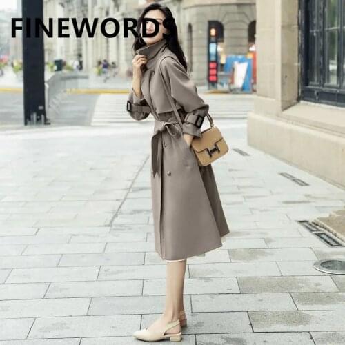 Женские плащи FINEWORDS China At AliExpress