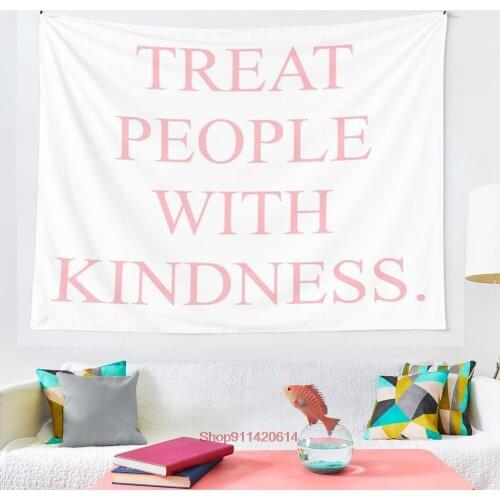 Harry Styles Treat People With Kindness tapestry Mosaic Style Hippie Boho Wall Tapestries Mandala Fabric Mat Living Room Decor