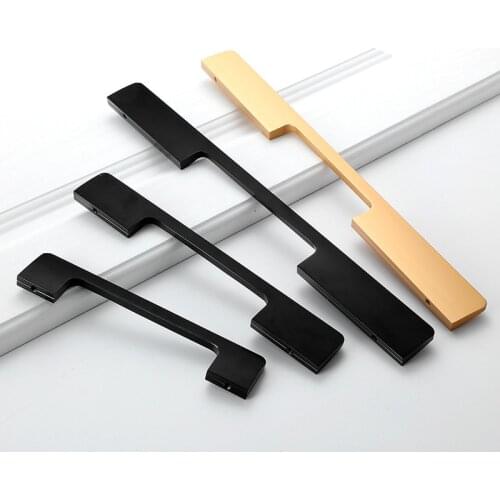 JD Modern Gold Black Cabinet Handles Wardrobe Kitchen Cupboard Pulls Drawer Knobs and Knobs Door Furniture Handle Hardware 299